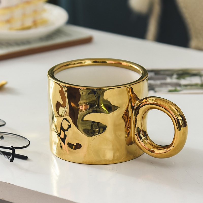 Light Luxury Electroplated Ceramic Coffee Cup - Image 7