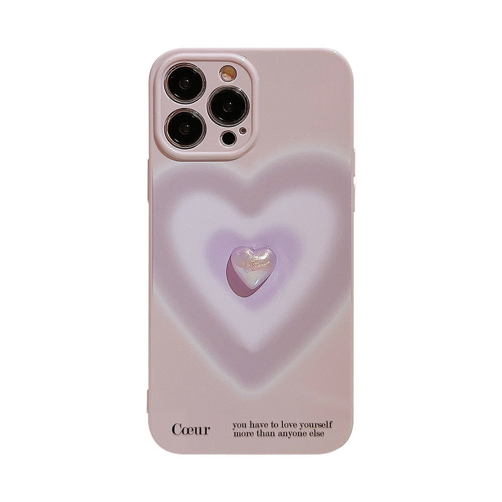 Gradient Electroplating Love Phone Case - Image 5
