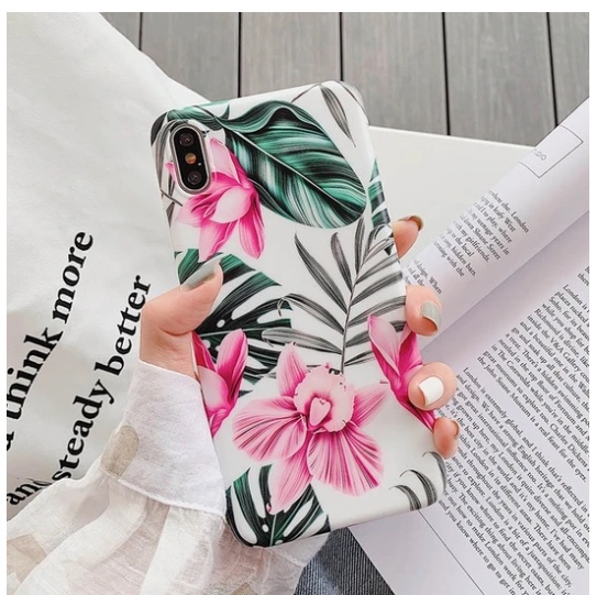 Floral Big Leaves Printed Phone Case