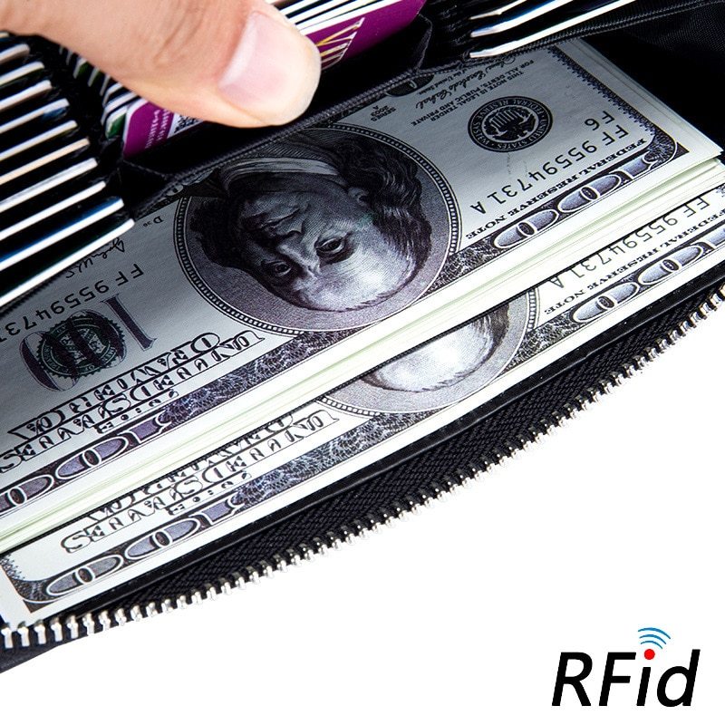 Rfid Men Wallet Cow Genuine Leather Holder - Image 7