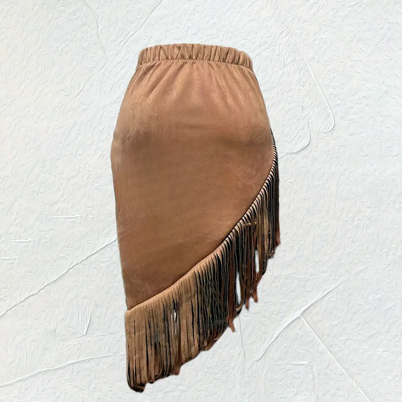 Women's Vintage Hem Asymmetrical Skirt - Image 9