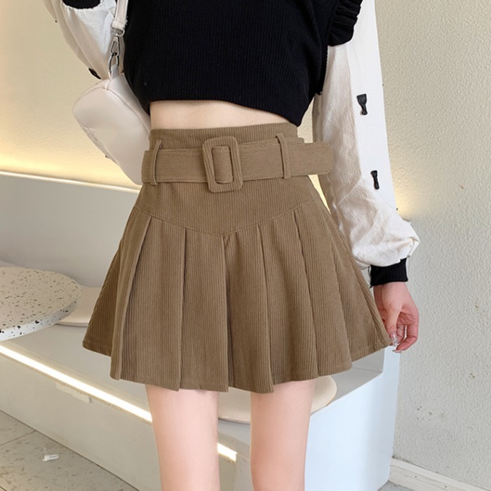 Corduroy A-line Half Skirt - Image 6