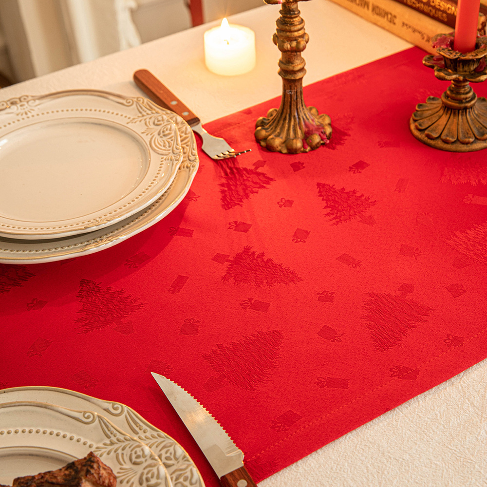 Christmas Jacquard Dark Dining Table Runner - Image 9