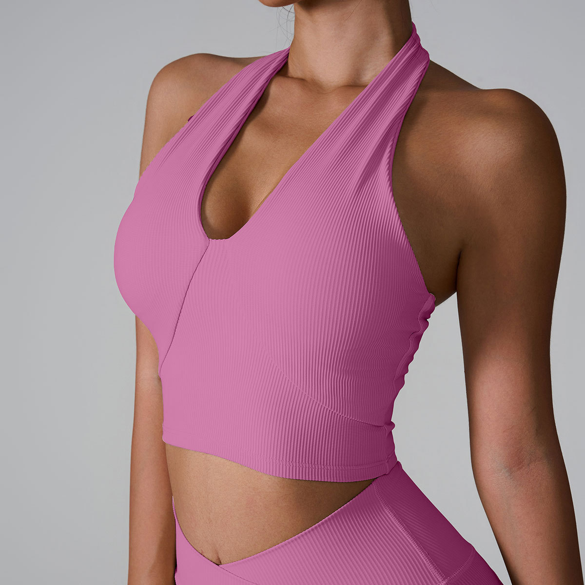 Shockproof Sports Halter Bra - Image 3