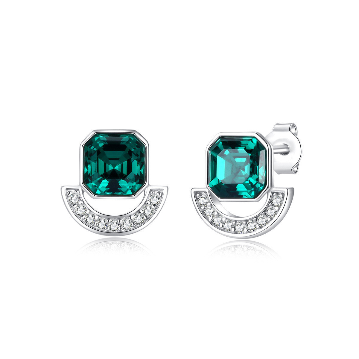 Necklace S925 Sterling Silver Square Jewelry Set - Image 8