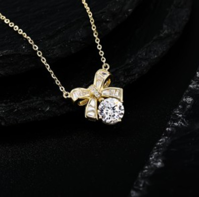 Lucky Bow Sterling Silver Necklace - Image 2