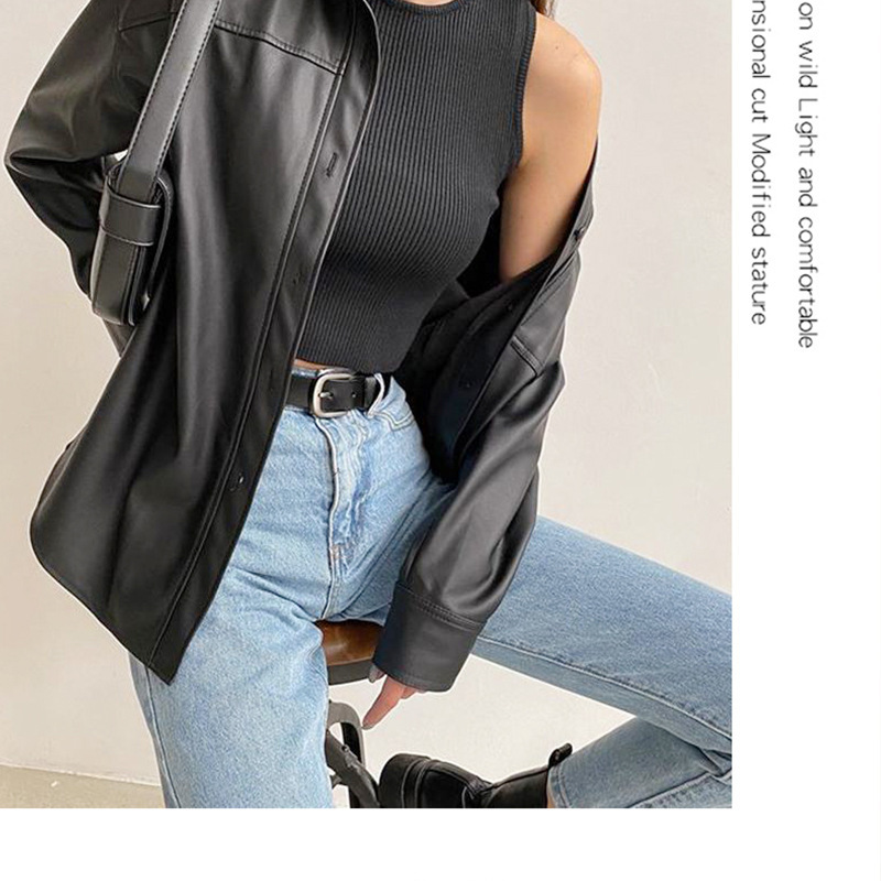 Leather Motorcycle Jacket - Image 4