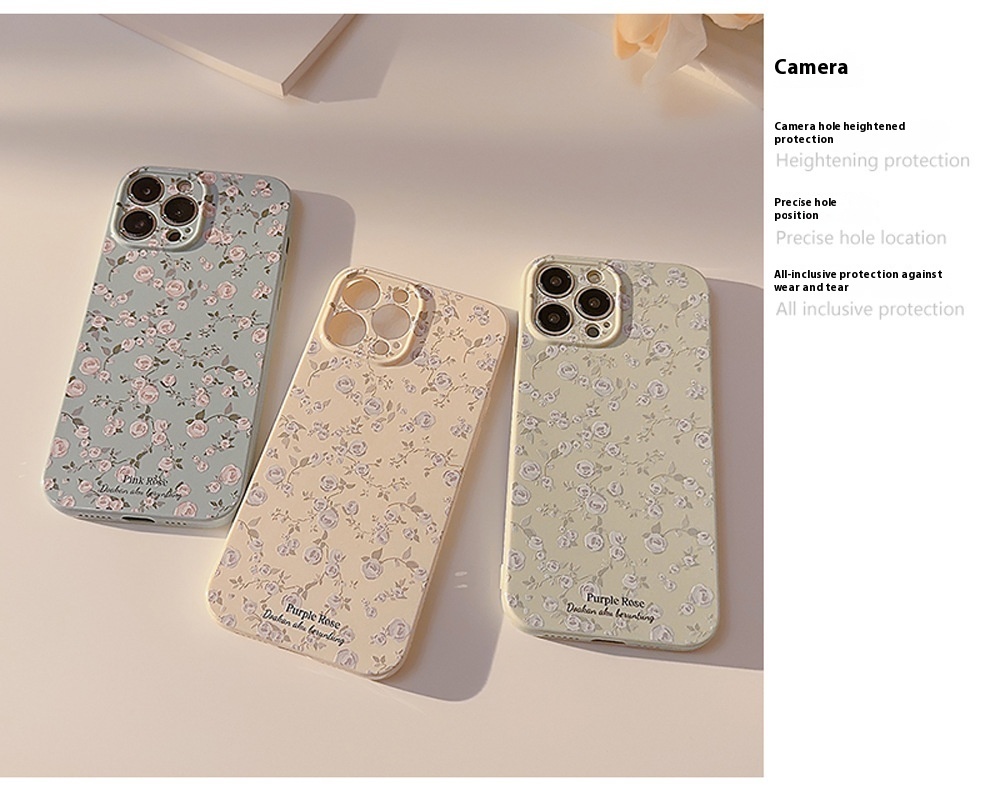 Korean Vintage Floral Phone Case - Image 6