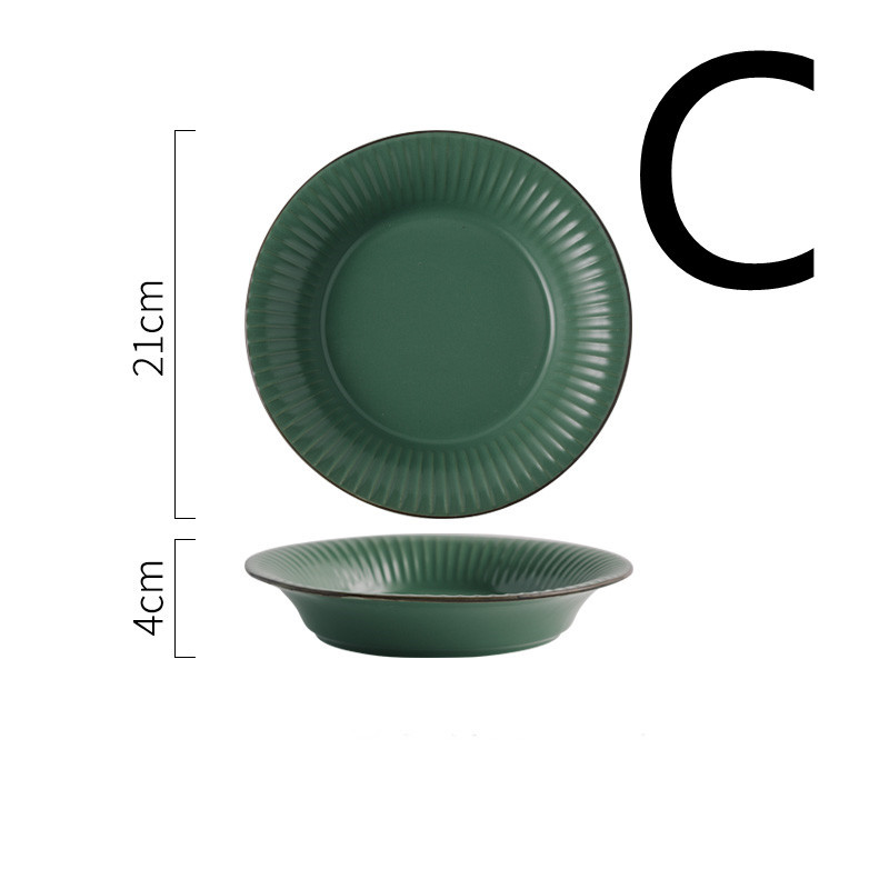 Ceramic Green Bowl And Tableware Set - Image 8