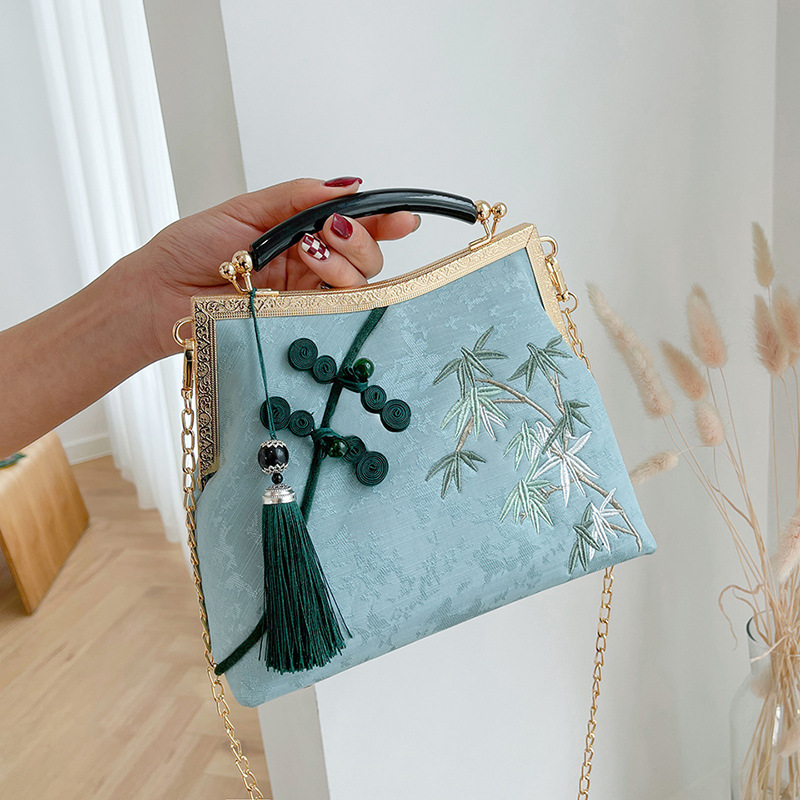 Lucky Bamboo Embroidery Handbags - Image 6