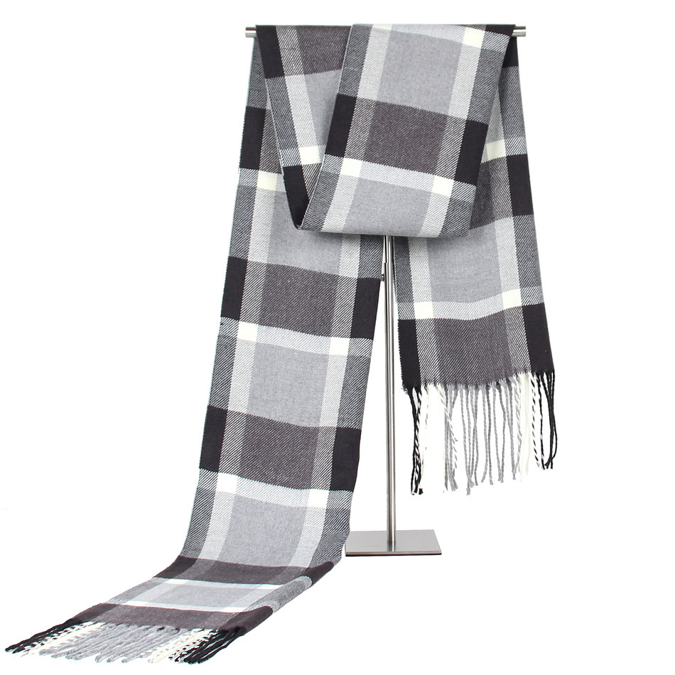 Casual Plaid Cashmere Scarf