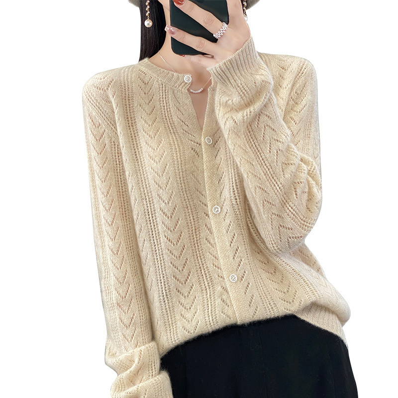 Slimming Cardigan Knitwear Loose Top Coat - Image 7