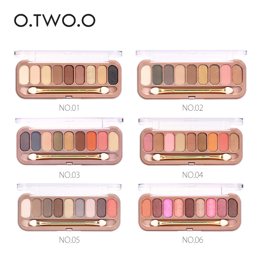Rose Gold 9-Color Pearlescent Eyeshadow