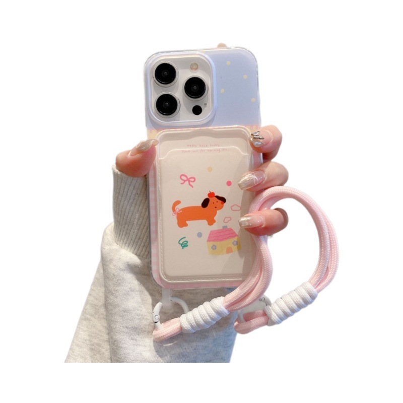 Cartoon Lanyard Phone Case Card Holder Protective Case - Image 7