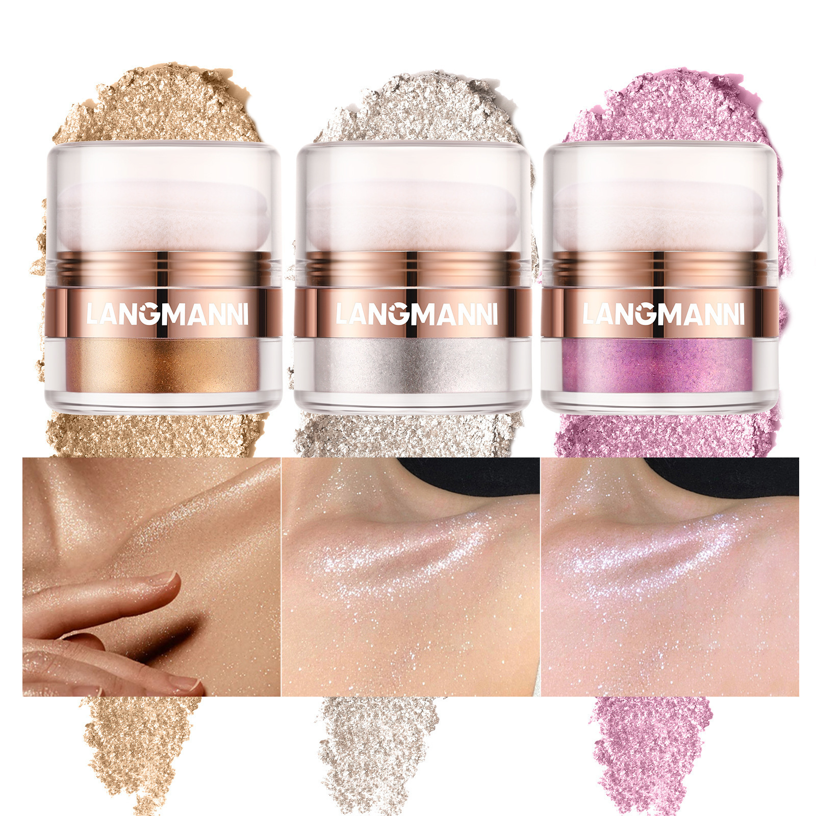 Highlight Face Body Blush Shading Powder - Image 5
