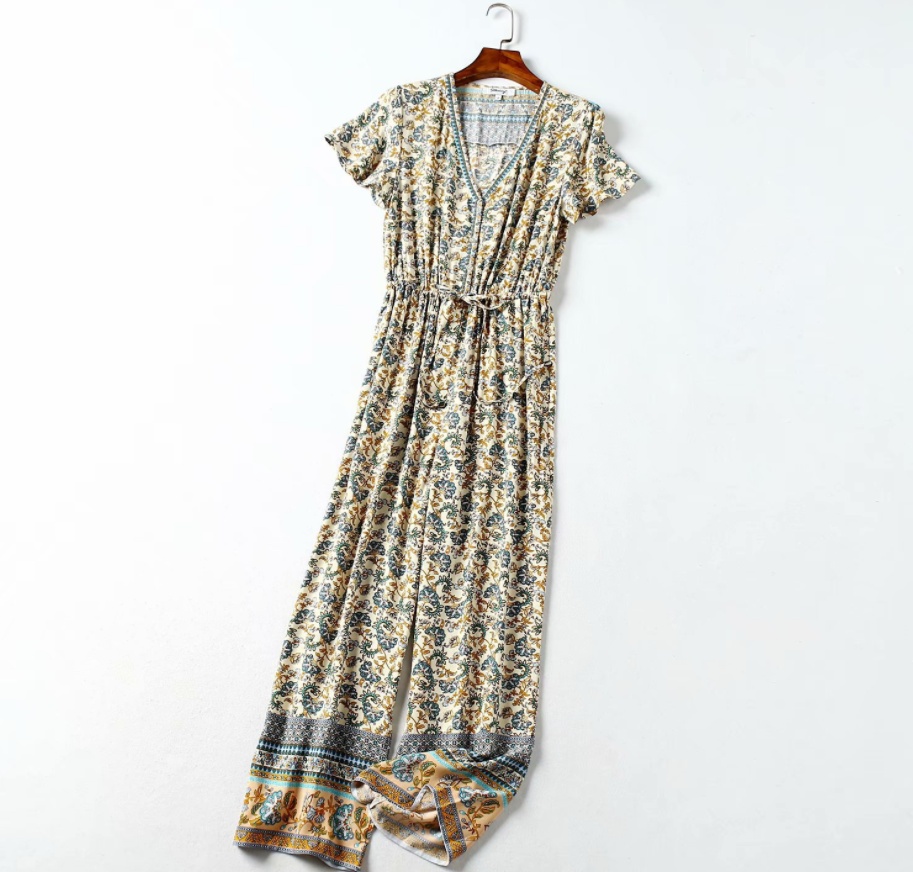 Women's Printed Casual Jumpsuit Pants - Image 8