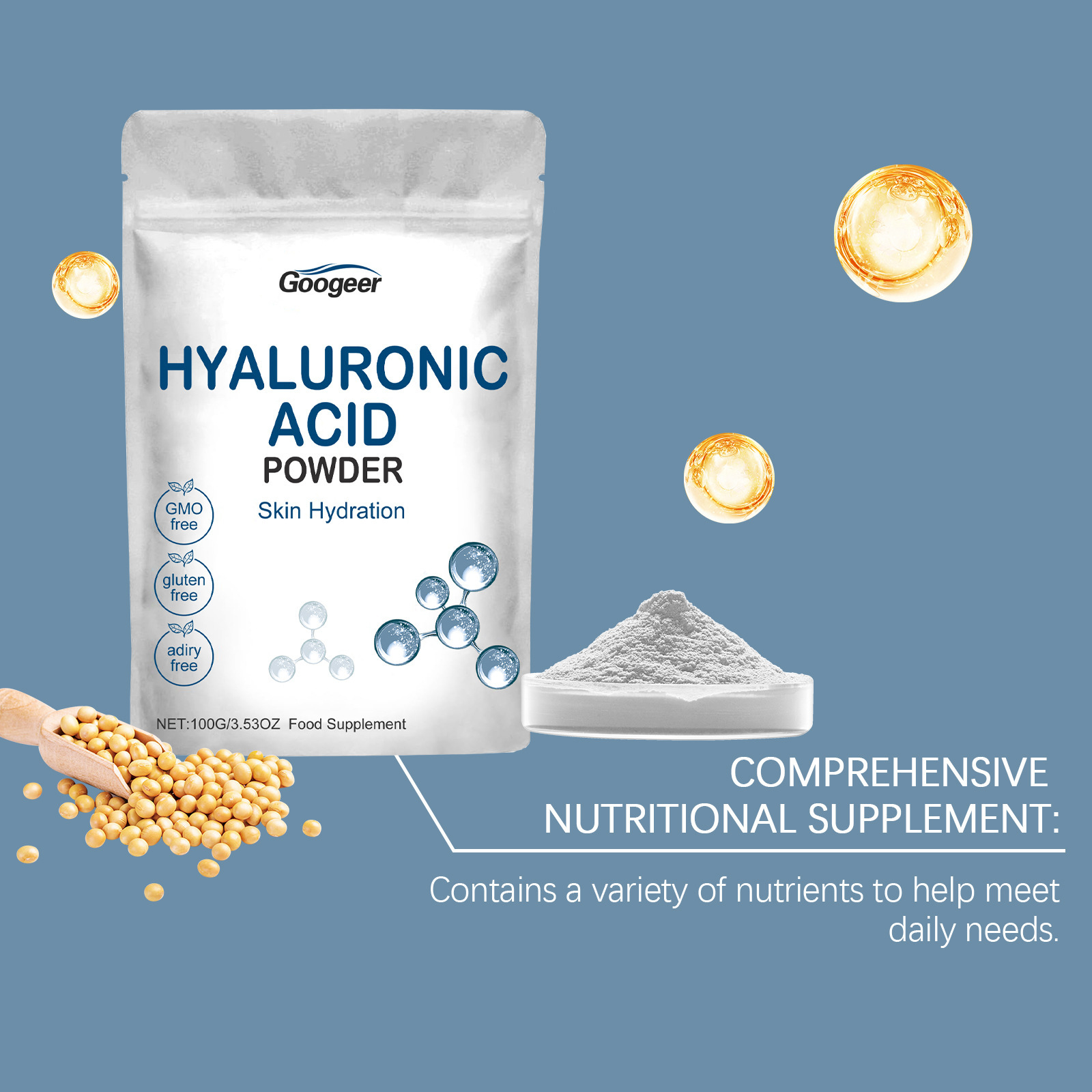 Googeer Hyaluronic Acid Protein Powder