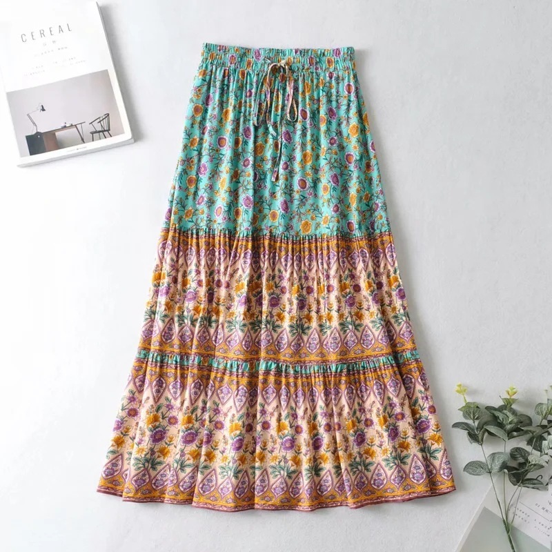 Women's Printed Elastic High Waist Skirt - Image 5