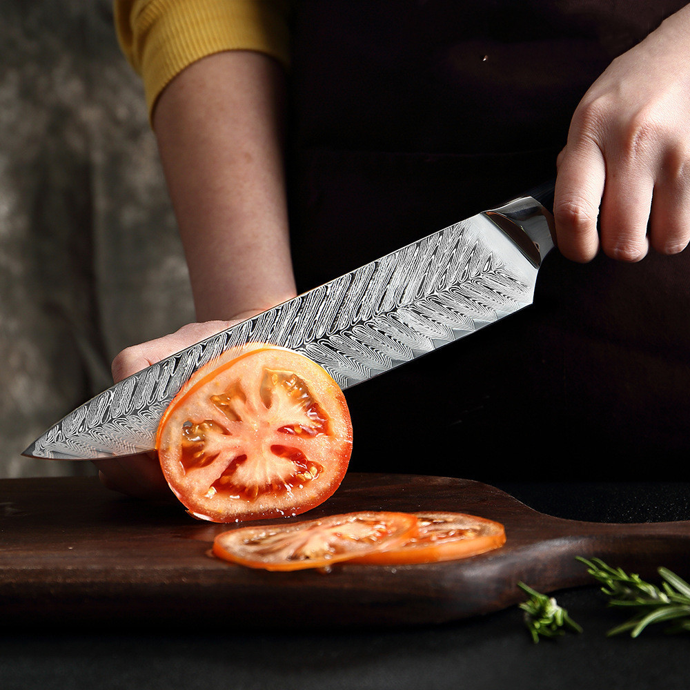 Stainless Steel Damascus Kitchen Knife Set - Image 2