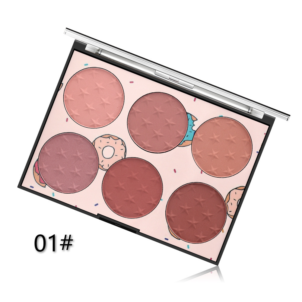 Natural Six-color Blush Rouge Makeup - Image 4