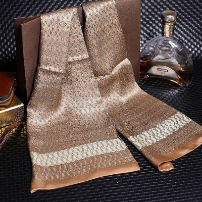 Double Silk Crepe Satin Scarf for Men
