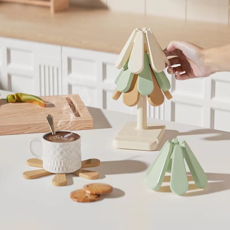 4pcs Silicone Dishes Insulation Mat