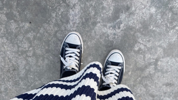 Woolen Skirt Knitwear Loose Striped Long - Image 5