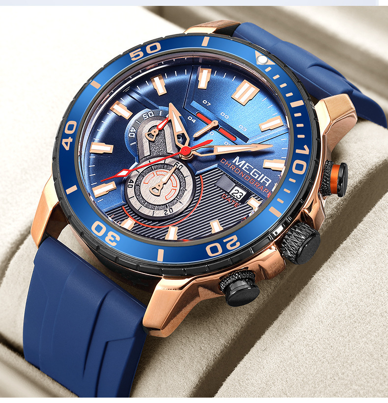 Multi-function Chronograph Calendar Sports Men's Watch - Image 8