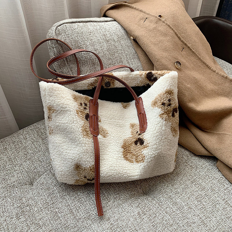 Cute Bear Plush Shoulder Bag
