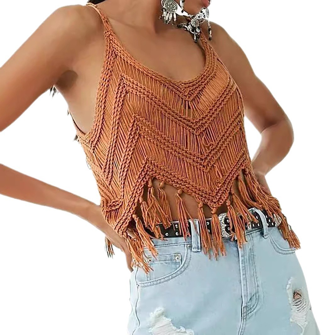 Knitwear Tassel Pullover Hollow Out - Image 5