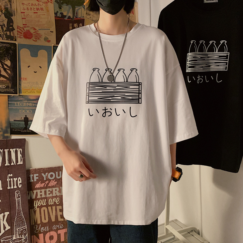 Loose Printed Drop Shoulder T-Shirts