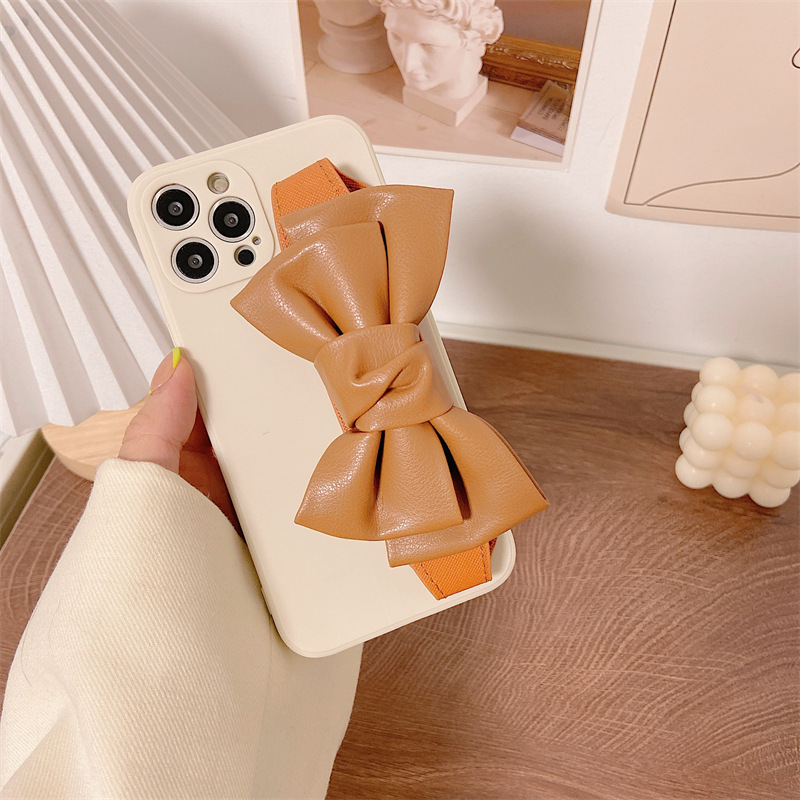 Bowknot Leather Wristband Phone Case - Image 3