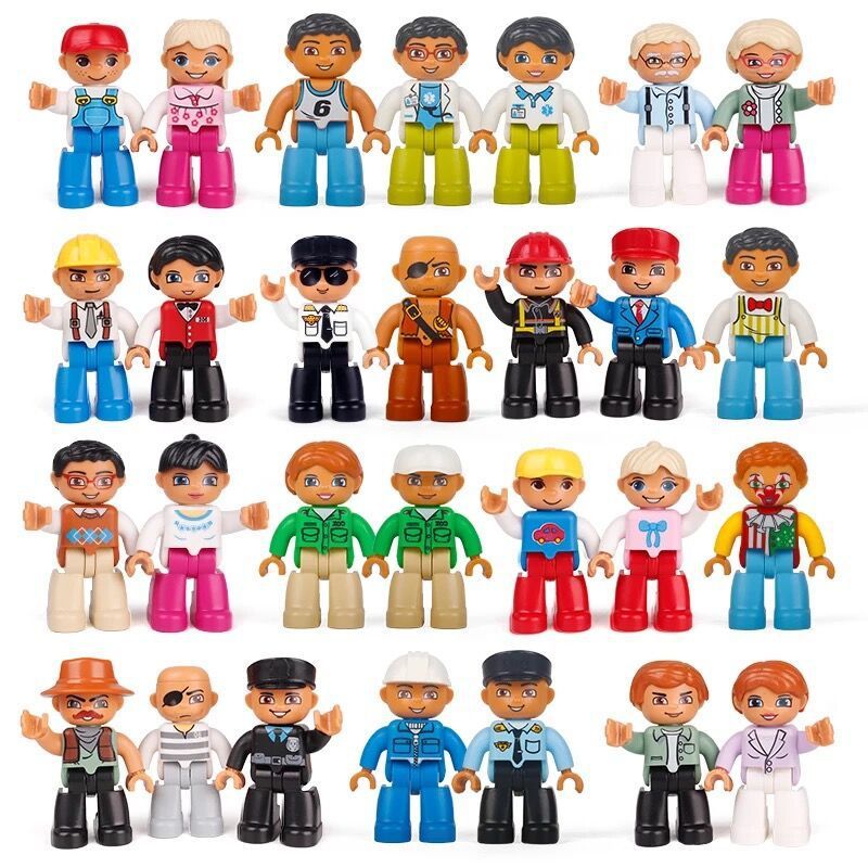 Large-Particle Building Block Dolls