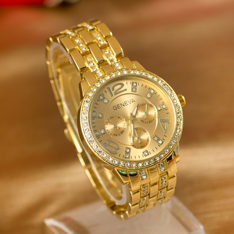 Geneva Fashion Alloy Diamond Watch - Image 3