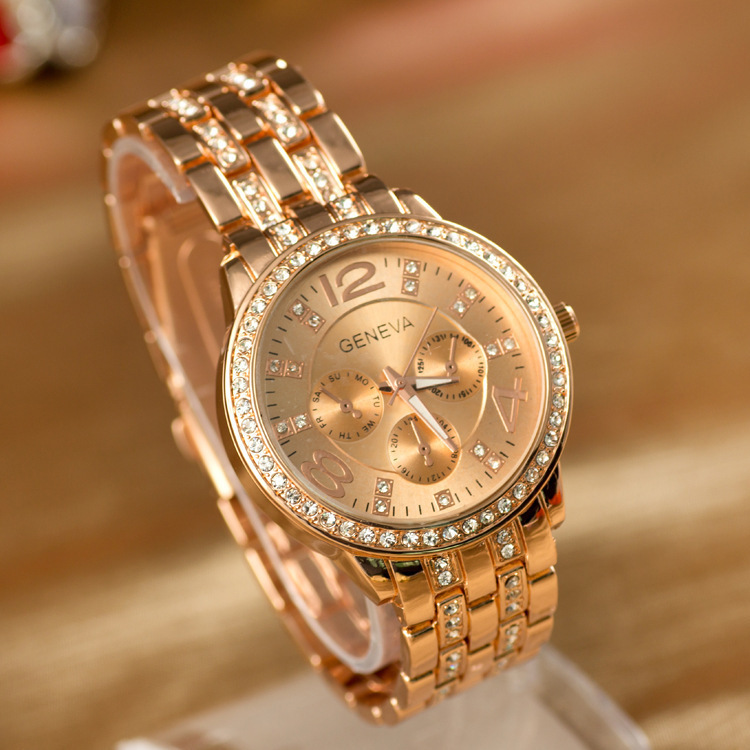 Geneva Fashion Alloy Diamond Watch - Image 2