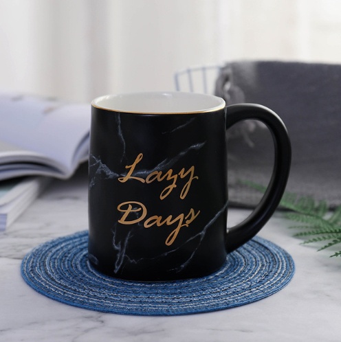 Marble Grain Ceramic Coffee Mug Set - Image 6