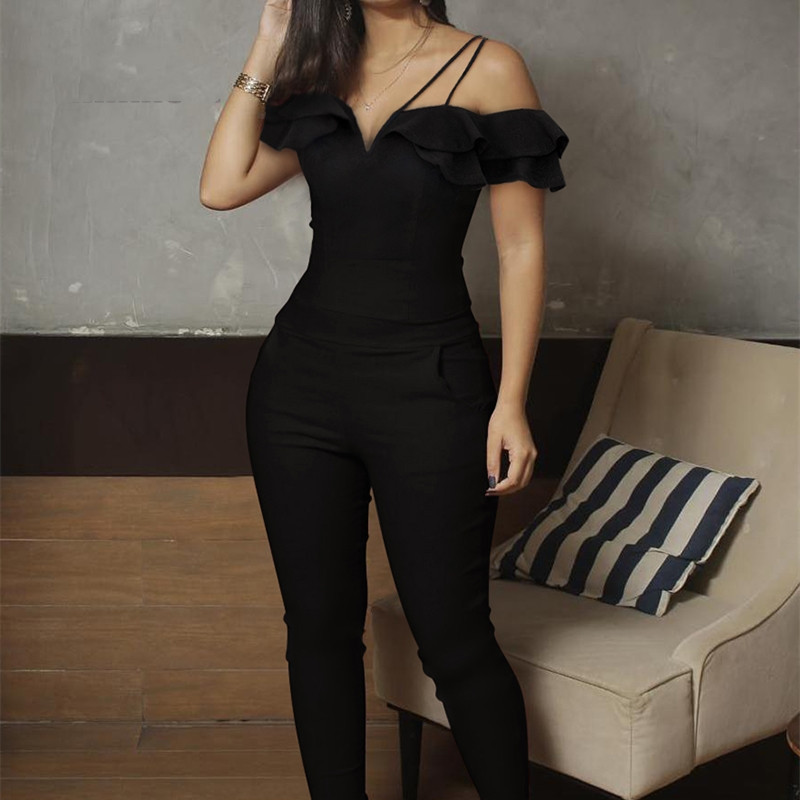 Women's Elegant Solid Color Sleeveless Jumpsuit - Image 4