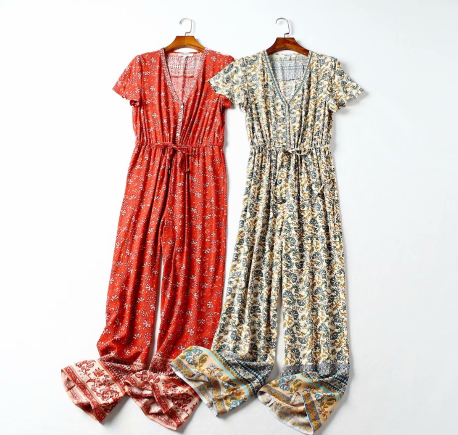 Women's Printed Casual Jumpsuit Pants - Image 7