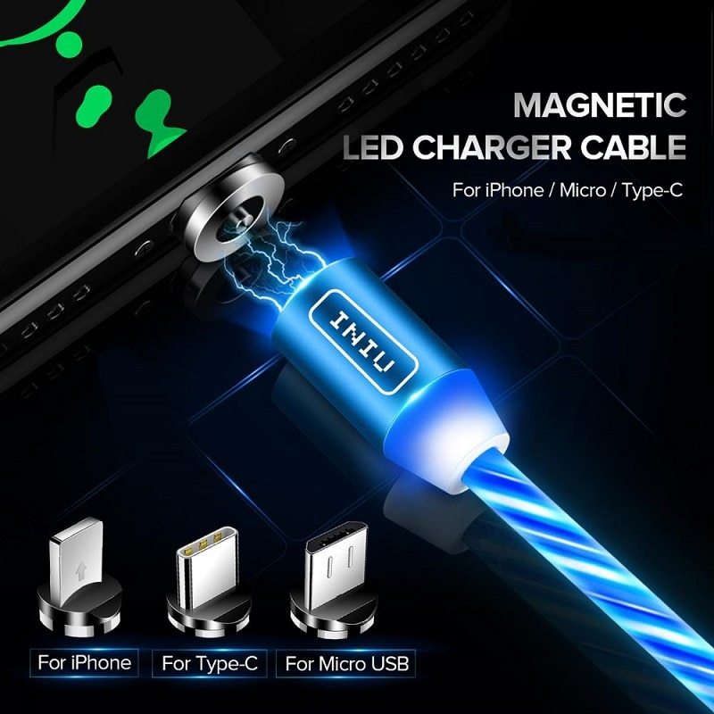 LED Magnetic USB Phone Cable