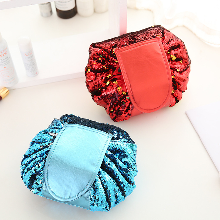 Mermaid Sequins Drawstring Cosmetic Bag - Image 3