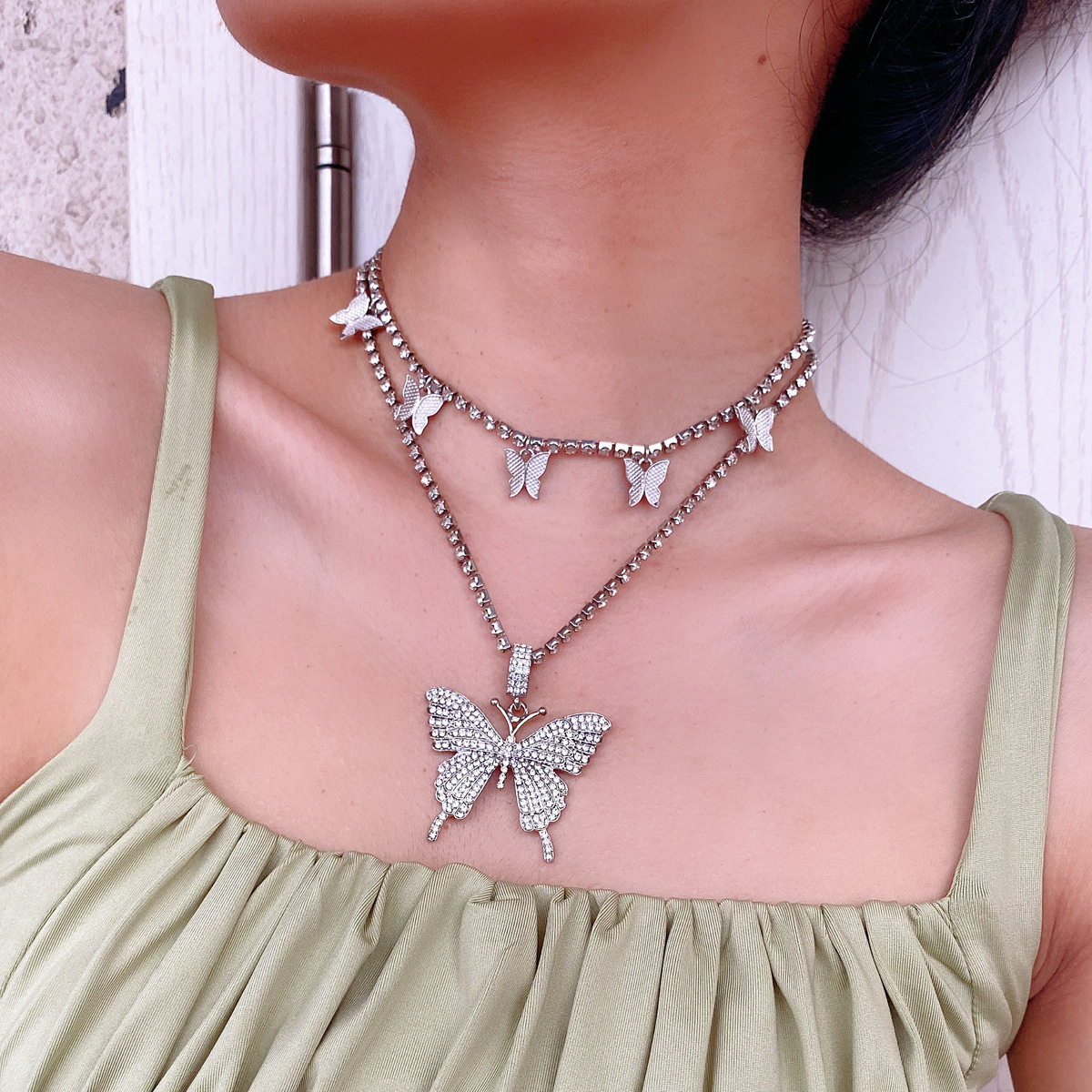 Multi-layered Butterfly Necklace