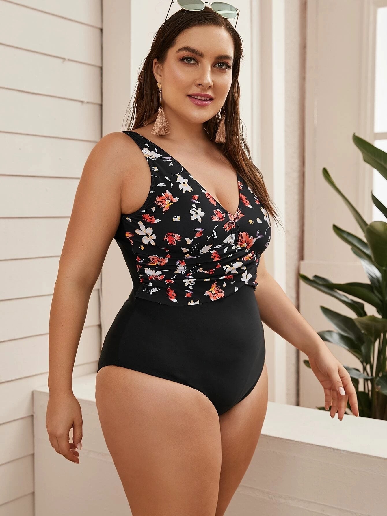 Plus Size One-piece Printed Swimsuit - Image 6