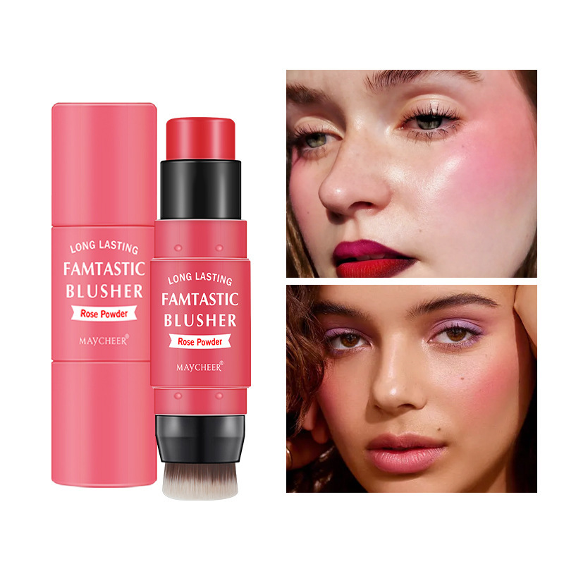 Portable Two-in-one Thin And Glittering Blush Stick - Image 2