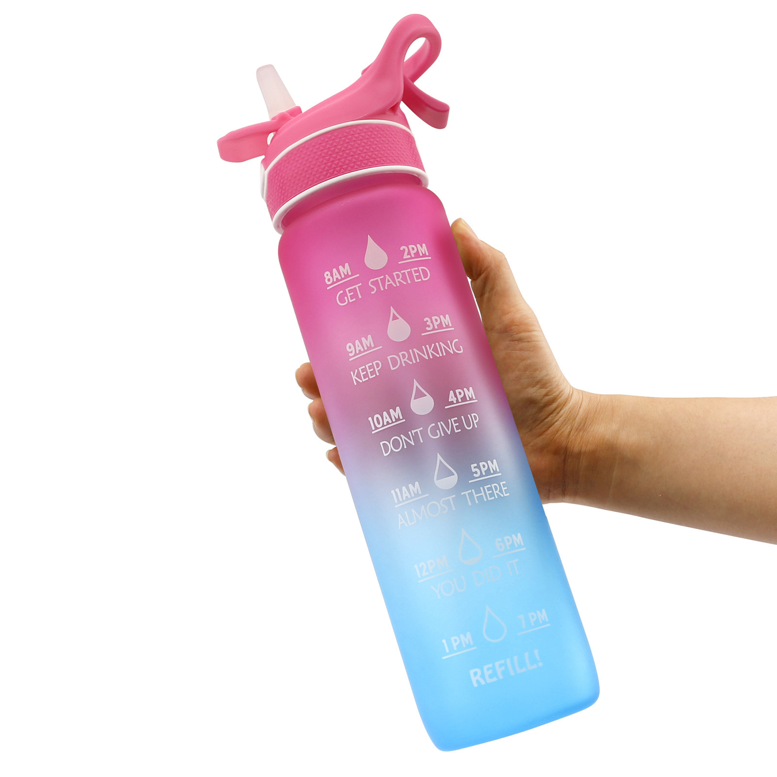 Straw Space Cup Sports Water Bottle - Image 8