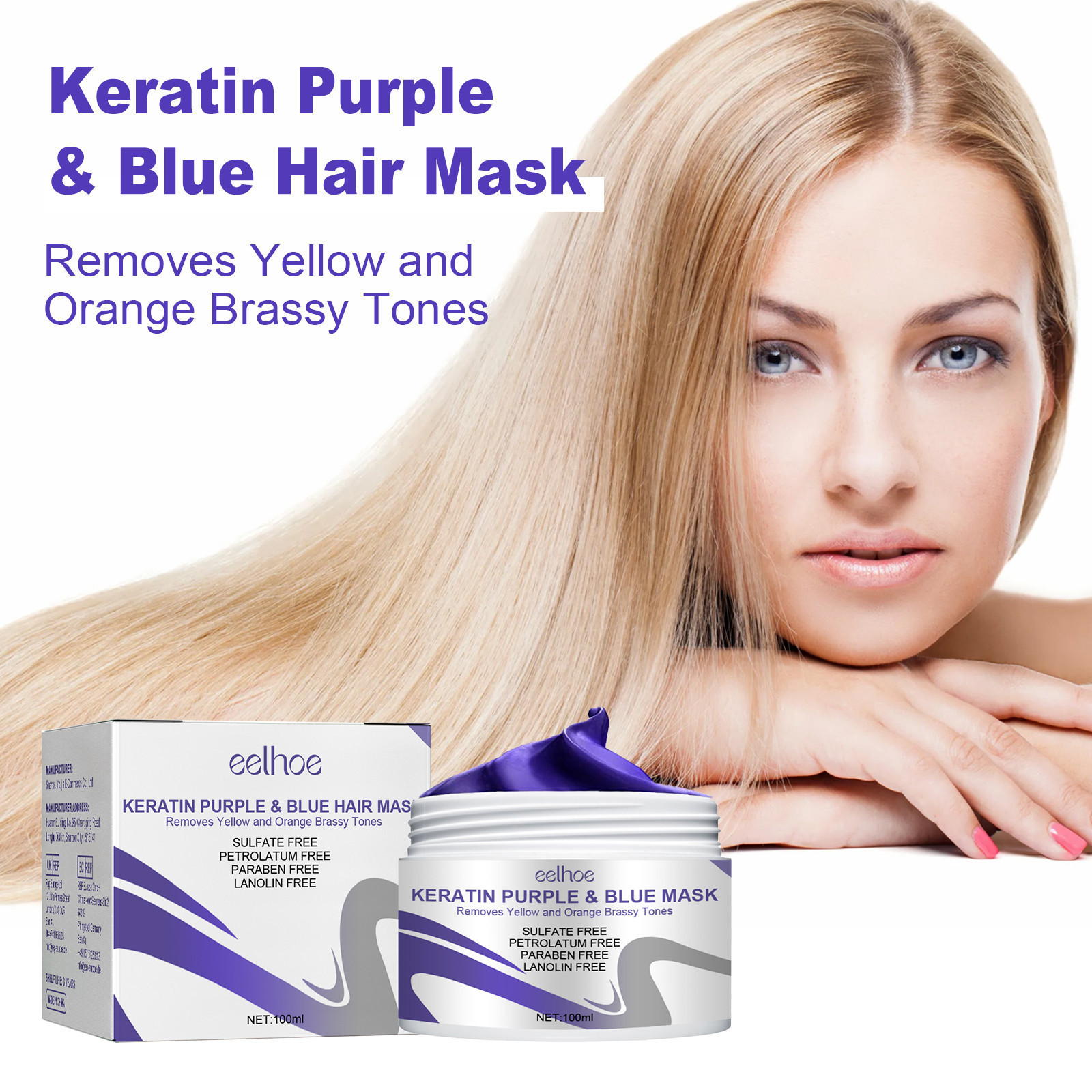 Soft Hydrating Purple Hair Care Mask