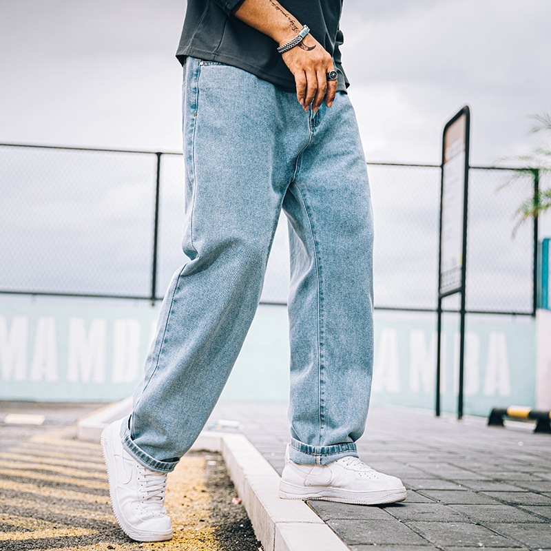 Men's Loose Straight Simple Casual Jeans