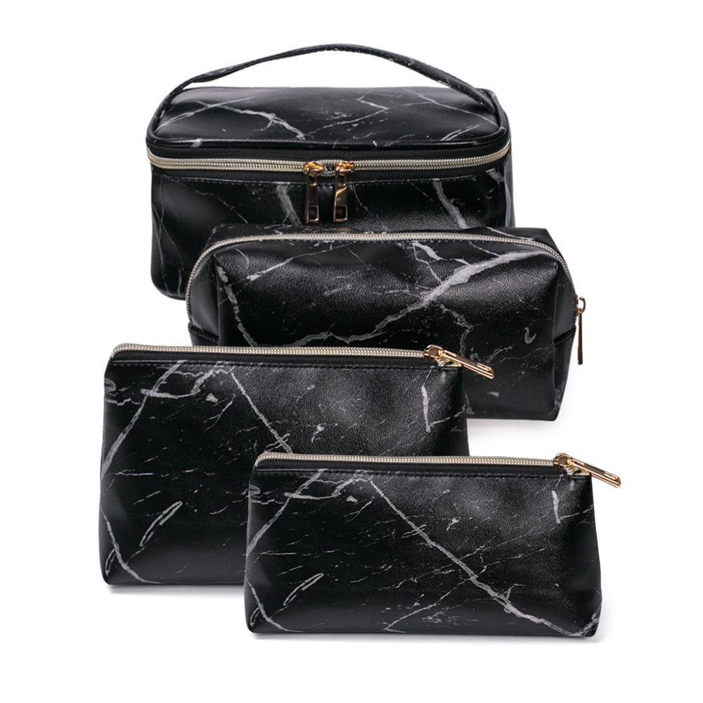 PU Marble Printed Storage Bag For Makeup