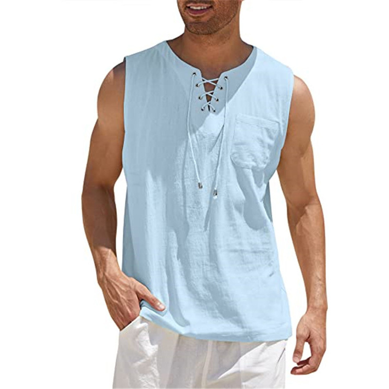 Tank Vest Tie Short Sleeve T-Shirt - Image 5