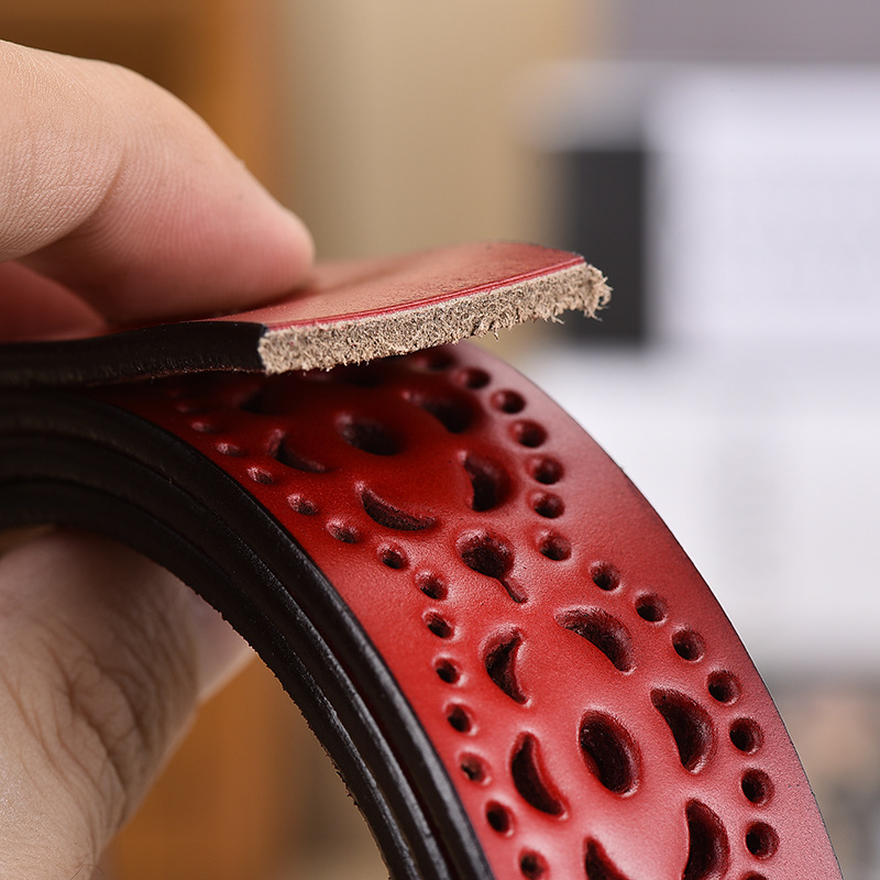 Hollow Pin Buckle Punch Free Belt - Image 9