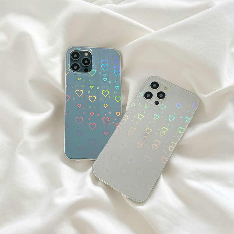 Silicone Colorful Laser Love Double-sided Coated Phone Case - Image 3